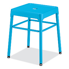 Safco Steel GuestBistro Stool, Backless, Supports Up to 250 lb, 18" Seat Height, Baby Blue Seat, Baby Blue Base (SAF6604BU)