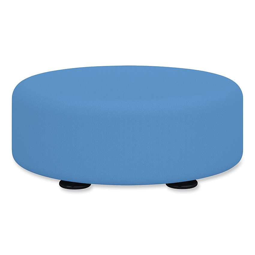 Safco Learn 15" Round Vinyl Floor Seat, 15" dia x 5.75"h, Baby Blue (SAF8121BUV)