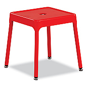 Safco Steel Guest Stool, Backless, Supports Up to 275 lb, 15" to 15.5" Seat Height, Red Seat, Red Base (SAF6603RD)