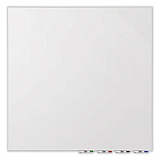 Ghent Aria Low Profile Magnetic Glass Whiteboard, 60 x 36, White Surface (GHEARIASM35WH)