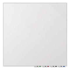 Ghent Aria Low Profile Magnetic Glass Whiteboard, 60 x 36, White Surface (GHEARIASM35WH)
