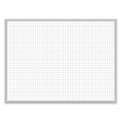 Ghent Non-Magnetic Whiteboard with Aluminum Frame, 24 x 17.81, White Surface, Satin Aluminum Frame (GHEM2181)