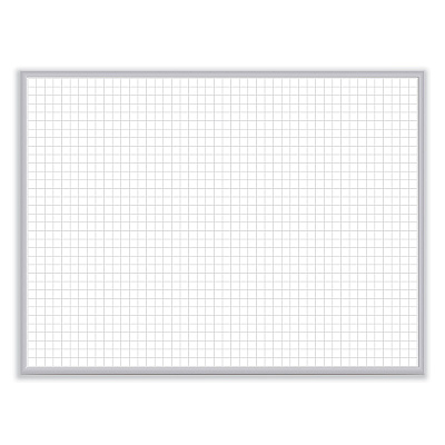 Ghent Non-Magnetic Whiteboard with Aluminum Frame, 24 x 17.81, White Surface, Satin Aluminum Frame (GHEM2181)