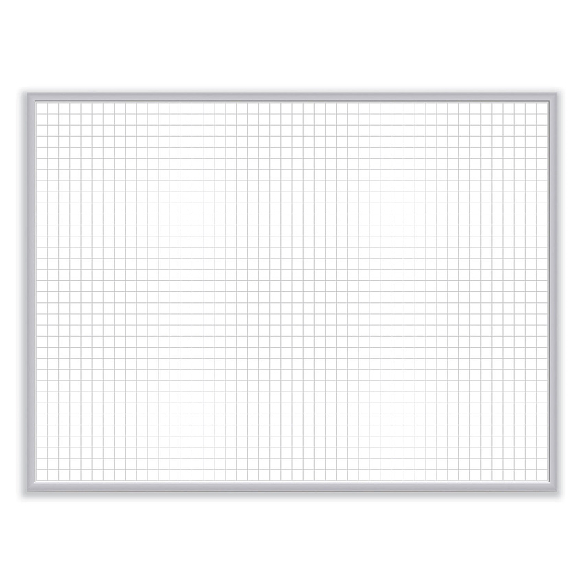 Ghent Non-Magnetic Whiteboard with Aluminum Frame, 24 x 17.81, White Surface, Satin Aluminum Frame (GHEM2181)