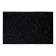 Ghent Satin Aluminum-Frame Recycled Rubber Bulletin Boards, 96.5 x 48.5, Confetti Surface (GHEATR48CF)