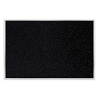Ghent Satin Aluminum-Frame Recycled Rubber Bulletin Boards, 96.5 x 48.5, Confetti Surface (GHEATR48CF)