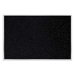Ghent Satin Aluminum-Frame Recycled Rubber Bulletin Boards, 96.5 x 48.5, Confetti Surface (GHEATR48CF)