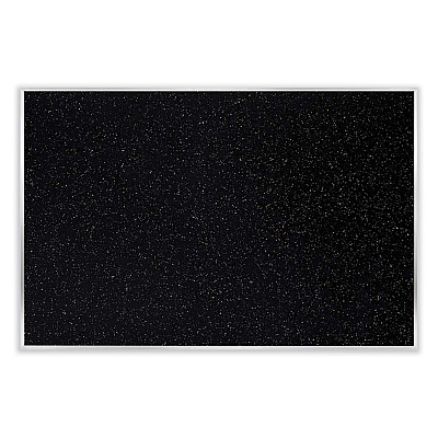 Ghent Satin Aluminum-Frame Recycled Rubber Bulletin Boards, 96.5 x 48.5, Confetti Surface (GHEATR48CF)