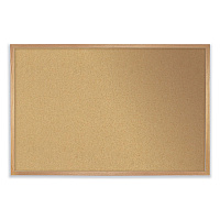 Ghent Aluminum-Frame Natural Corkboard, 36 x 24, Tan Surface, Satin Aluminum Frame (GHE13231)