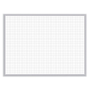 Ghent Non-Magnetic Whiteboard with Aluminum Frame, 120.63 x 48.63, White Surface, Satin Aluminum Frame (GHEM24104)
