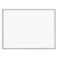Ghent Non-Magnetic Whiteboard with Aluminum Frame, 120.63 x 48.63, White Surface, Satin Aluminum Frame (GHEM24104)