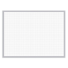 Ghent Non-Magnetic Whiteboard with Aluminum Frame, 120.63 x 48.63, White Surface, Satin Aluminum Frame (GHEM24104)