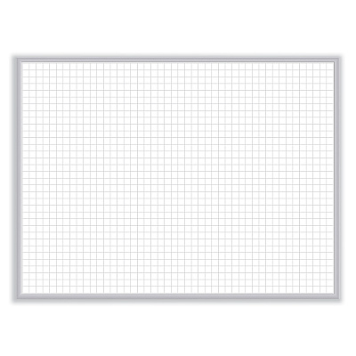 Ghent Non-Magnetic Whiteboard with Aluminum Frame, 120.63 x 48.63, White Surface, Satin Aluminum Frame (GHEM24104)