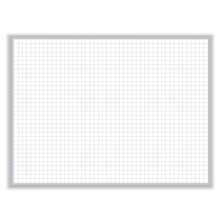 Ghent Non-Magnetic Whiteboard with Aluminum Frame, 120.63 x 48.63, White Surface, Satin Aluminum Frame (GHEM24104)