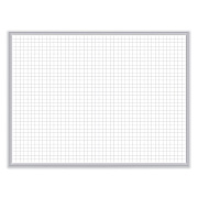 Ghent 1 x 1 Grid Magnetic Whiteboard, 36 x 24, White/Gray Surface, Satin Aluminum Frame (GHEGRPM321G23)