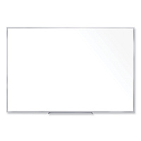 Ghent Non-Magnetic Whiteboard with Aluminum Frame, 72.63 x 48.47, White Surface, Satin Aluminum Frame (GHEM2464)