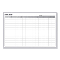 Ghent In/Out Magnetic Whiteboard, 36 x 24, White/Gray Surface, Satin Aluminum Frame (GHEGRPM301E23)