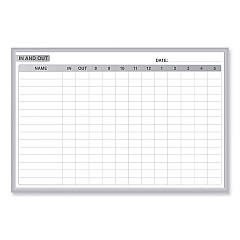 Ghent In/Out Magnetic Whiteboard, 36 x 24, White/Gray Surface, Satin Aluminum Frame (GHEGRPM301E23)