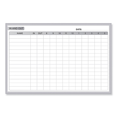 Ghent In/Out Magnetic Whiteboard, 36 x 24, White/Gray Surface, Satin Aluminum Frame (GHEGRPM301E23)