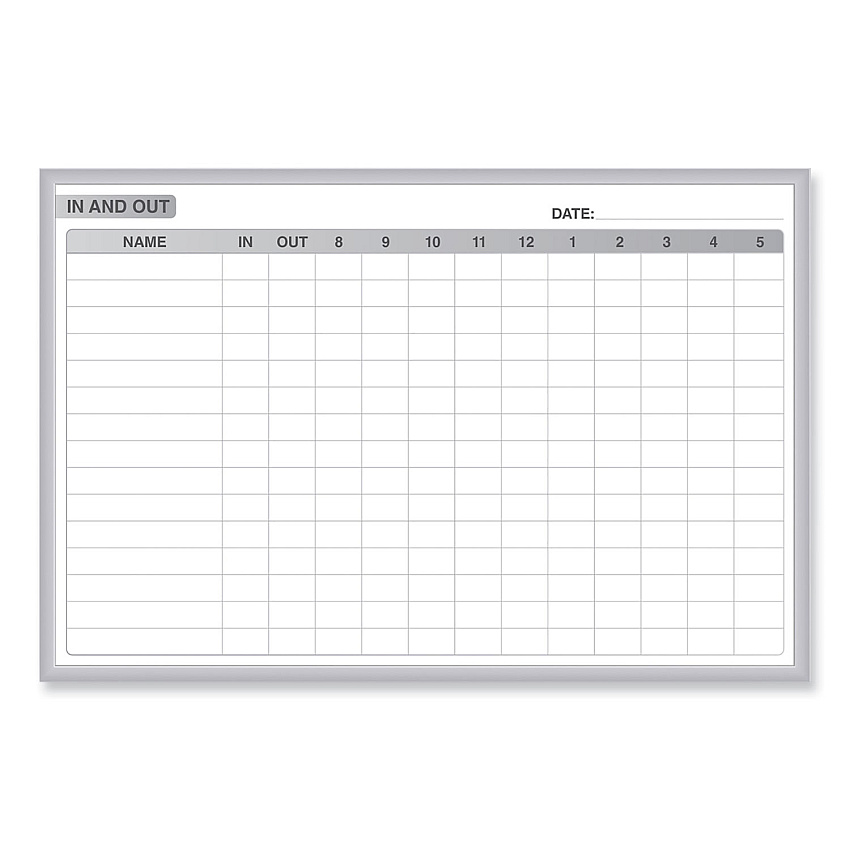 Ghent In/Out Magnetic Whiteboard, 36 x 24, White/Gray Surface, Satin Aluminum Frame (GHEGRPM301E23)