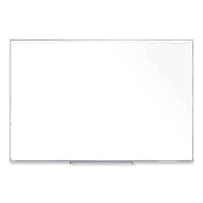 Ghent Non-Magnetic Whiteboard with Aluminum Frame, 60.63 x 36.44, White Surface, Satin Aluminum Frame (GHEM2354)