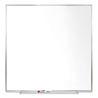Ghent Magnetic Porcelain Whiteboard with Satin Aluminum Frame, 48.5 x 48.5, White Surface (GHEM1444)