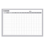 Ghent In/Out Magnetic Whiteboard, 96.5 x 48.5, White/Gray Surface, Satin Aluminum Frame (GHEGRPM301E48)