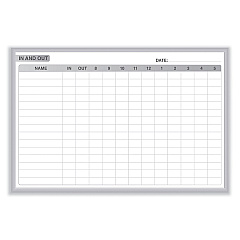 Ghent In/Out Magnetic Whiteboard, 96.5 x 48.5, White/Gray Surface, Satin Aluminum Frame (GHEGRPM301E48)