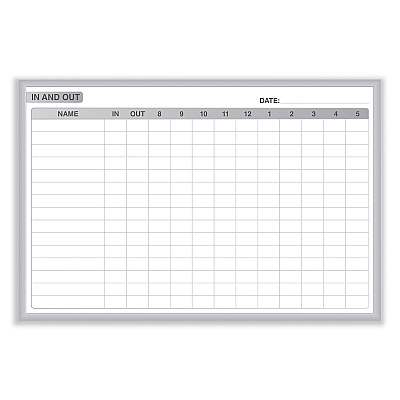 Ghent In/Out Magnetic Whiteboard, 96.5 x 48.5, White/Gray Surface, Satin Aluminum Frame (GHEGRPM301E48)