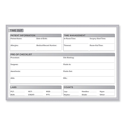 Ghent Time Out Magnetic Whiteboard, 24.5 x 18.5, White/Gray Surface, Satin Aluminum Frame (GHEGRPM312T18)