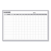 Ghent In/Out Magnetic Whiteboard, 48.5 x 36.5, White/Gray Surface, Satin Aluminum Frame (GHEGRPM301E34)