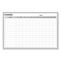 Ghent In/Out Magnetic Whiteboard, 48.5 x 36.5, White/Gray Surface, Satin Aluminum Frame (GHEGRPM301E34)