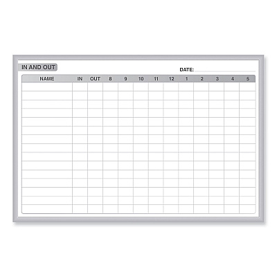 Ghent In/Out Magnetic Whiteboard, 48.5 x 36.5, White/Gray Surface, Satin Aluminum Frame (GHEGRPM301E34)