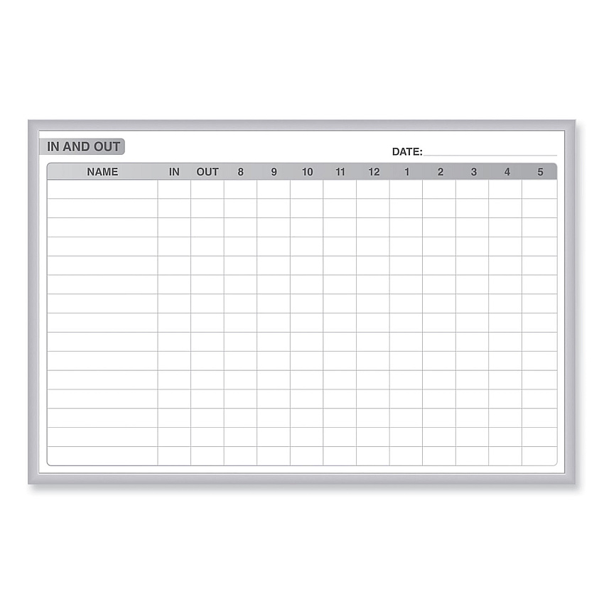 Ghent In/Out Magnetic Whiteboard, 48.5 x 36.5, White/Gray Surface, Satin Aluminum Frame (GHEGRPM301E34)
