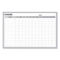 Ghent In/Out Magnetic Whiteboard, 72.5 x 48.5, White/Gray Surface, Satin Aluminum Frame (GHEGRPM301E46)