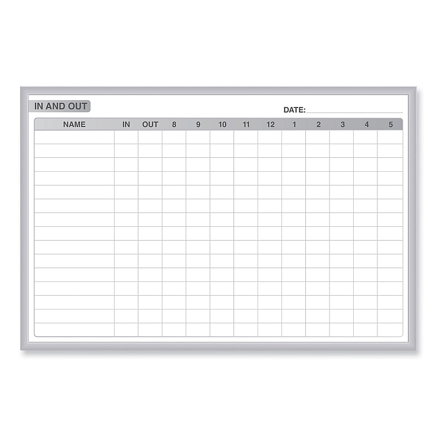 Ghent In/Out Magnetic Whiteboard, 72.5 x 48.5, White/Gray Surface, Satin Aluminum Frame (GHEGRPM301E46)