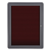 Ghent Enclosed Letterboard, 24.13 x 33.75, Gray Powder-Coated Aluminum Frame (GHEOVG1BBG)
