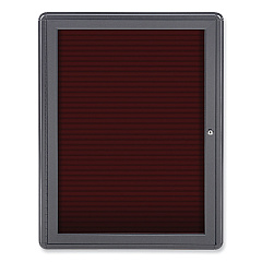 Ghent Enclosed Letterboard, 24.13 x 33.75, Gray Powder-Coated Aluminum Frame (GHEOVG1BBG)