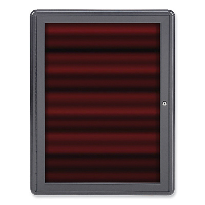 Ghent Enclosed Letterboard, 24.13 x 33.75, Gray Powder-Coated Aluminum Frame (GHEOVG1BBG)