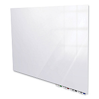 Ghent Aria Low Profile Magnetic Glass Whiteboard, 96 x 48, White Surface (GHEARIASM48WH)