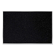 Ghent Satin Aluminum-Frame Recycled Rubber Bulletin Boards, 72.5 x 48.5, Confetti Surface (GHEATR46CF)