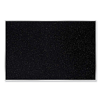 Ghent Satin Aluminum-Frame Recycled Rubber Bulletin Boards, 72.5 x 48.5, Confetti Surface (GHEATR46CF)
