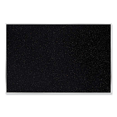Ghent Satin Aluminum-Frame Recycled Rubber Bulletin Boards, 72.5 x 48.5, Confetti Surface (GHEATR46CF)