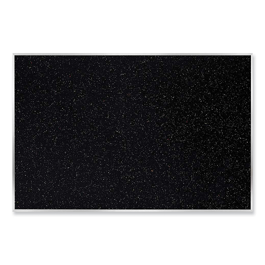 Ghent Satin Aluminum-Frame Recycled Rubber Bulletin Boards, 72.5 x 48.5, Confetti Surface (GHEATR46CF)