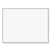 Ghent Non-Magnetic Whiteboard with Aluminum Frame, 48 x 35.81, White Surface, Satin Aluminum Frame (GHEM2341)