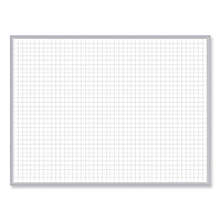 Ghent Non-Magnetic Whiteboard with Aluminum Frame, 48 x 35.81, White Surface, Satin Aluminum Frame (GHEM2341)