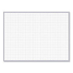 Ghent Non-Magnetic Whiteboard with Aluminum Frame, 48 x 35.81, White Surface, Satin Aluminum Frame (GHEM2341)