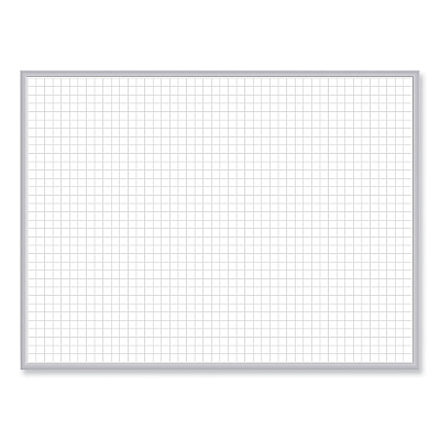 Ghent Non-Magnetic Whiteboard with Aluminum Frame, 48 x 35.81, White Surface, Satin Aluminum Frame (GHEM2341)