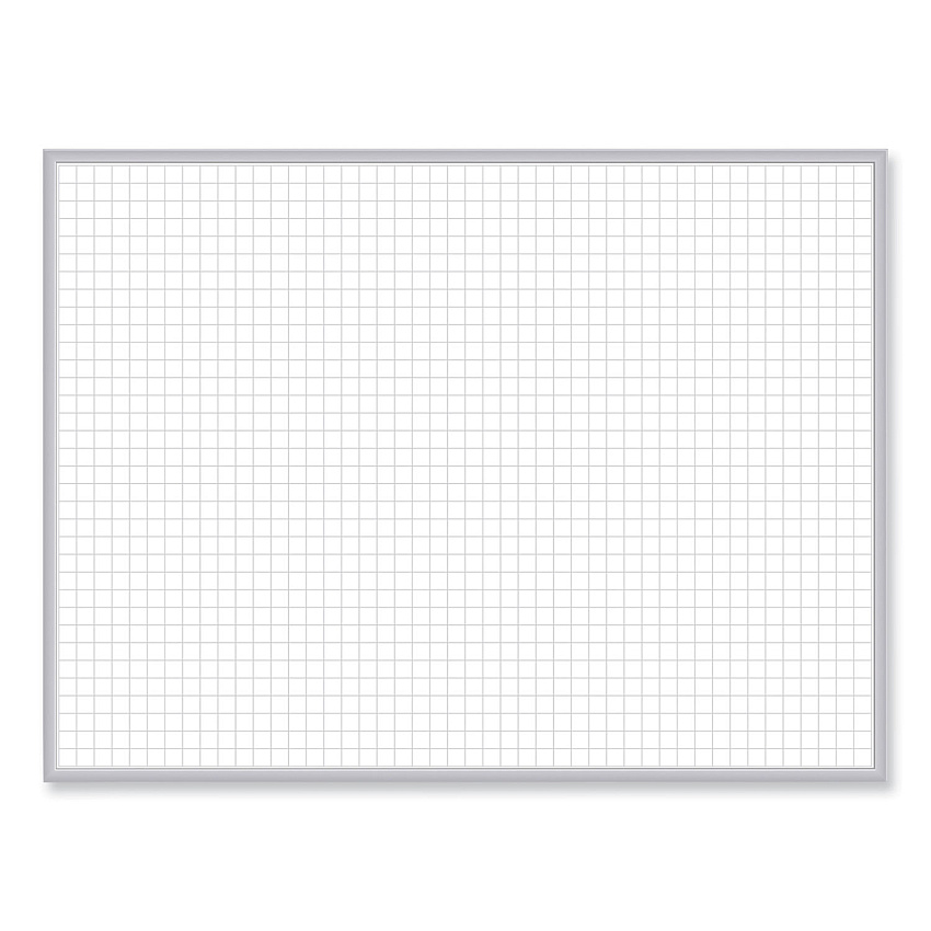 Ghent Non-Magnetic Whiteboard with Aluminum Frame, 48 x 35.81, White Surface, Satin Aluminum Frame (GHEM2341)