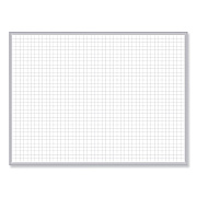 Ghent 1 x 1 Grid Magnetic Whiteboard, 72.5 x 48.5, White/Gray Surface, Satin Aluminum Frame (GHEGRPM321G46)